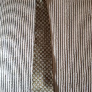 Classic Gold Checkered Tie
